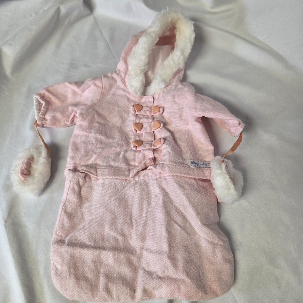 American Girl Doll Bitty Baby 2006 Bundle Up Bunting Pink Snowsuit
